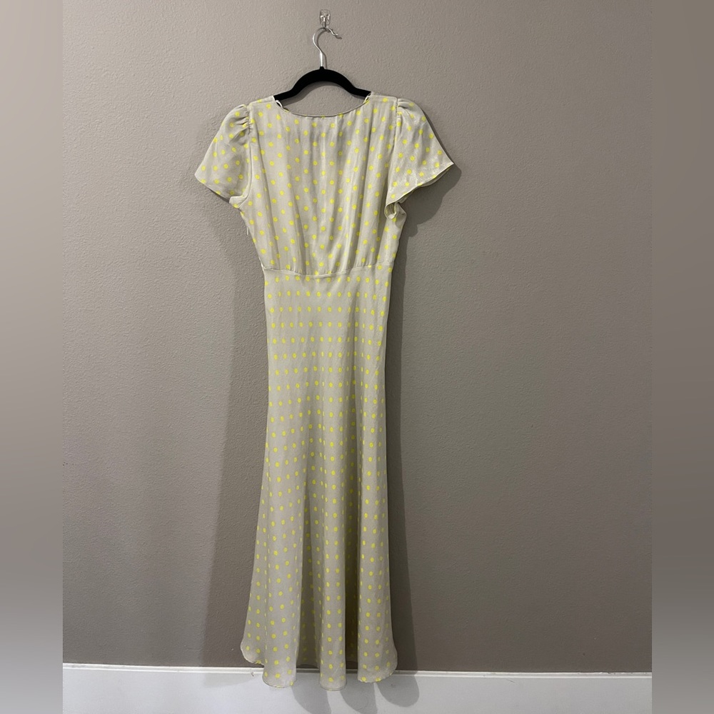 NWT ZARA Polka Dot Satin Dress - Picture 8 of 12